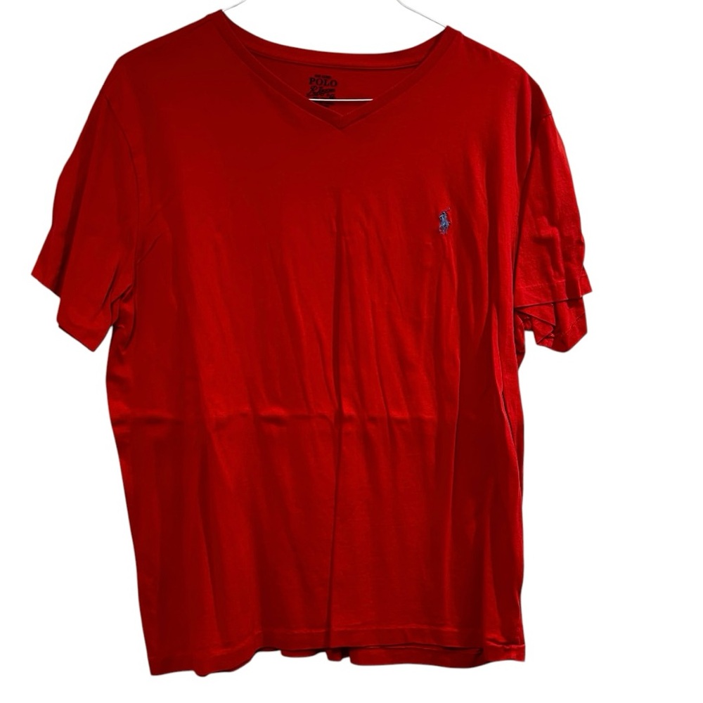 Polo by Ralph Lauren Red Crew Neck Shirt with Logo